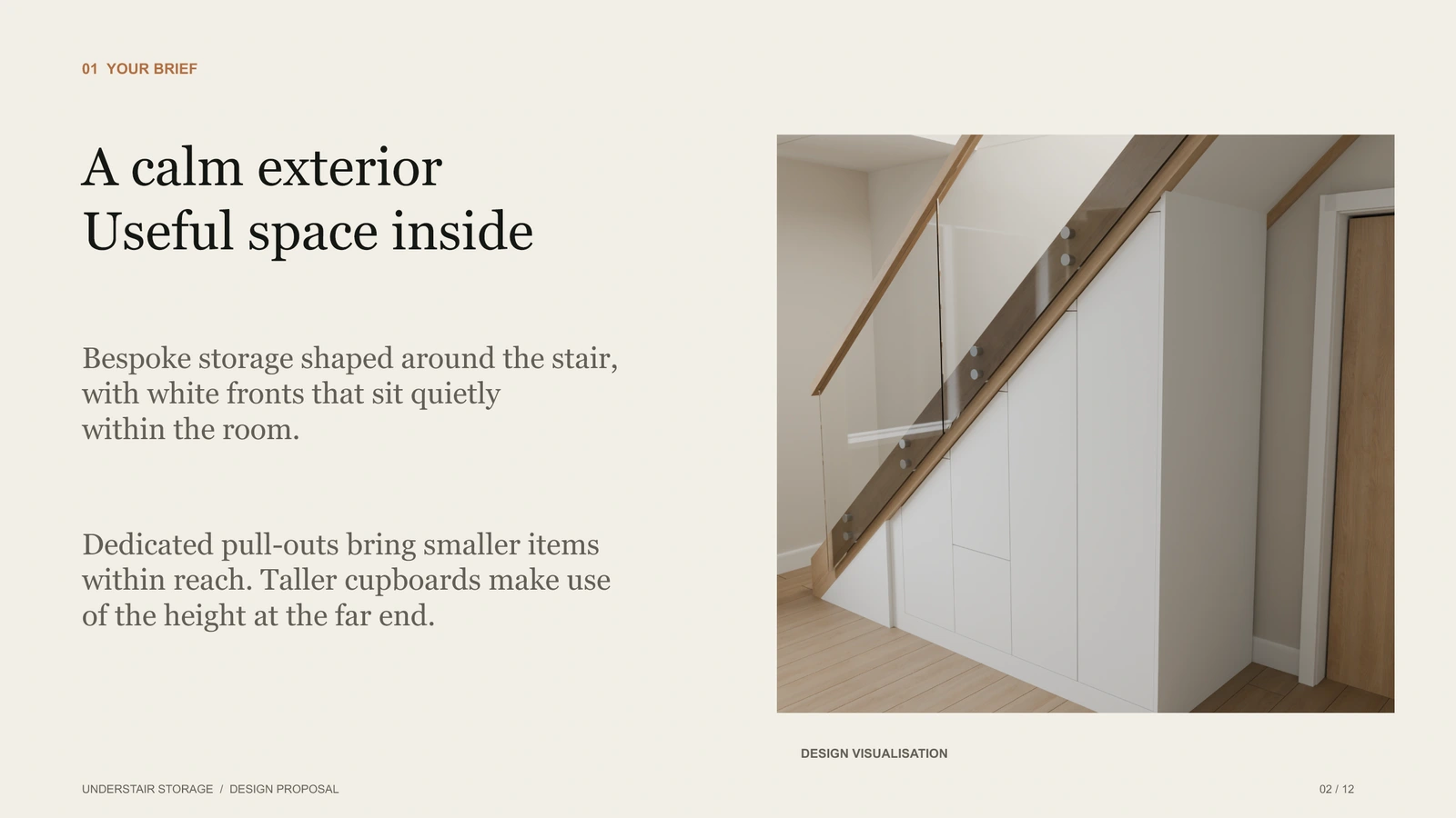 Design presentation page 2: Your brief