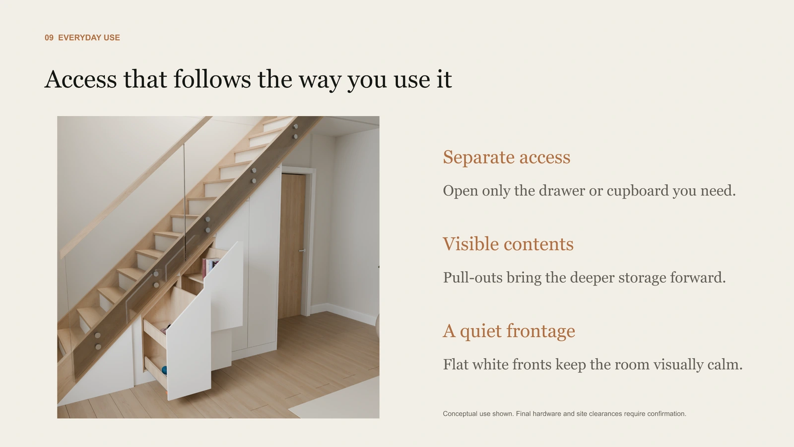 Design presentation page 10: Practical benefits